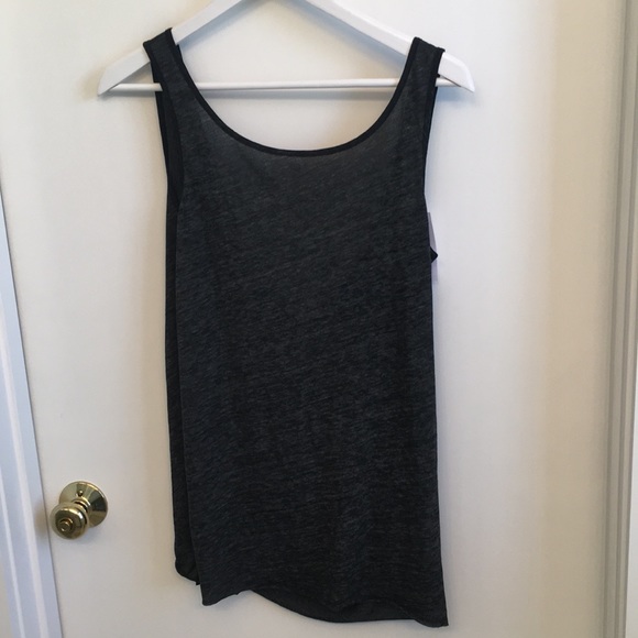 Helmut Lang Tops - Dark heather Helmet Helmut Lang back cowl tee.